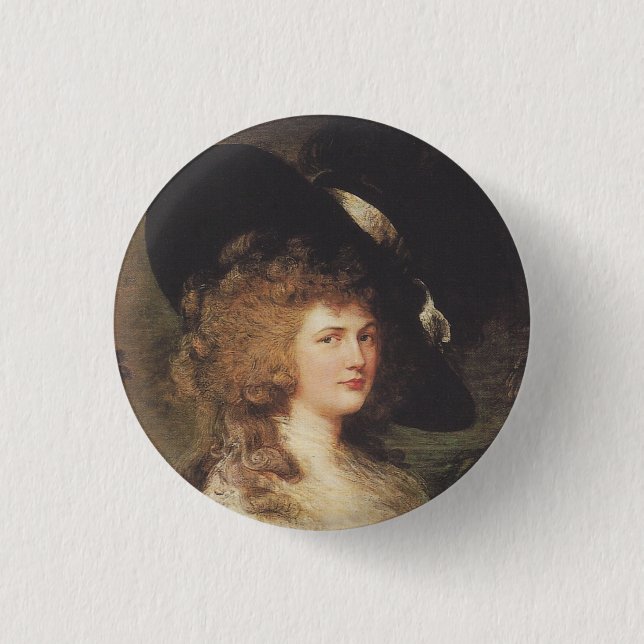 Portrait von Georgiana, Herzogin von Devonshire Button (Vorderseite)