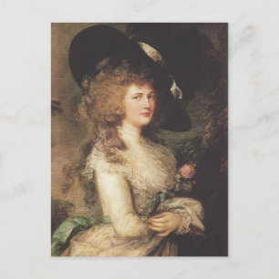 Portrait von Georgiana von Thomas Gainsborough Postkarte