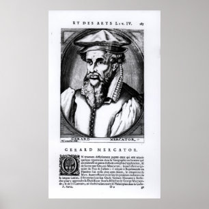 Portrait von Gerard Mercator Poster