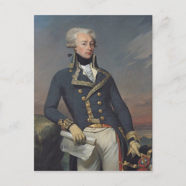 Portrait von Gilbert Motier als Leutnant Postkarte (Vorderseite)