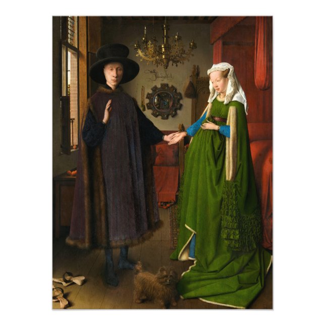Portrait von Giovanni Arnolfini und seiner Ehefrau Fotodruck (Vorne)