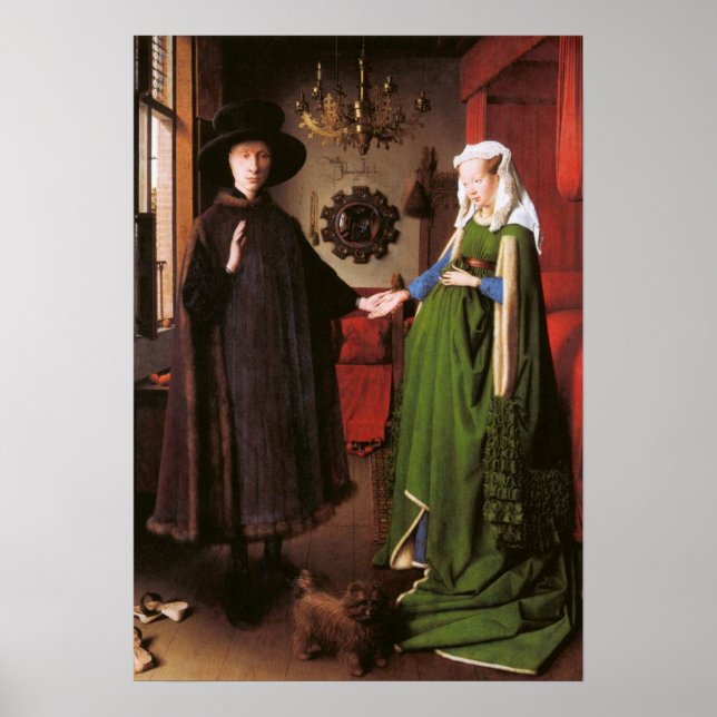 Portrait von Giovanni Arnolfini und seiner Ehefrau Poster (Vorne)