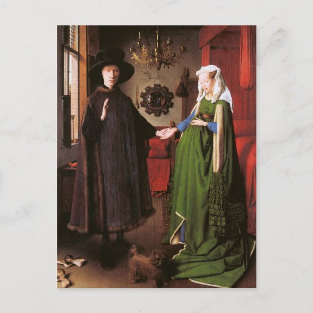 Portrait von Giovanni Arnolfini und seiner Ehefrau Postkarte (Vorderseite)