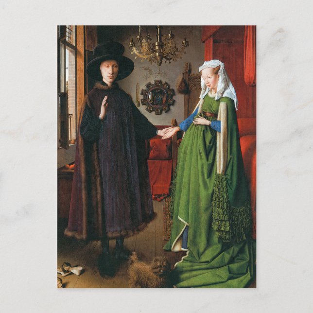 Portrait von Giovanni Arnolfini und seiner Ehefrau Postkarte (Vorderseite)