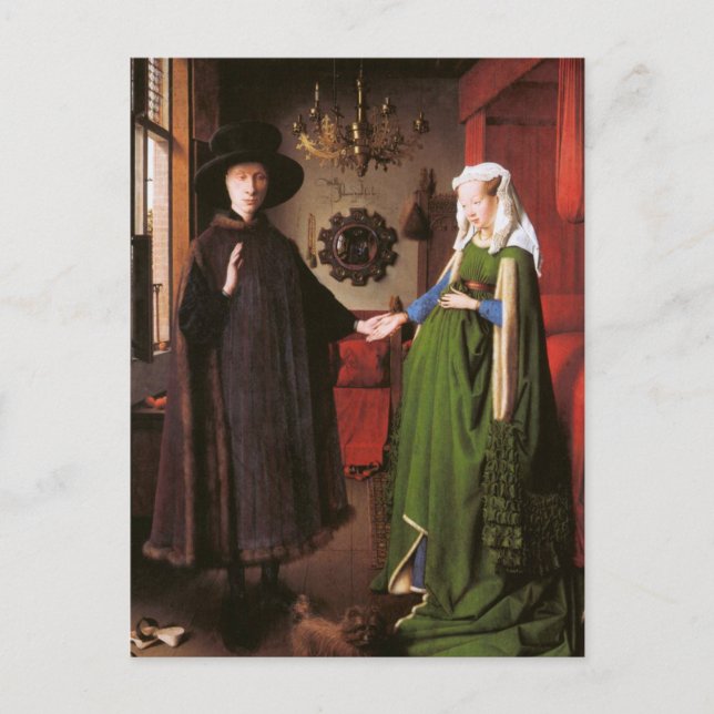 Portrait von Giovanni Arnolfini und seiner Ehefrau Postkarte (Vorderseite)