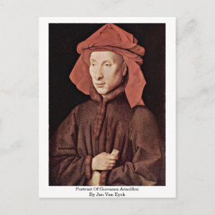 Portrait von Giovanni Arnolfini von Jan Van Eyck Postkarte