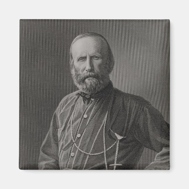 Portrait von Giuseppe Garibaldi Magnet (Vorne)