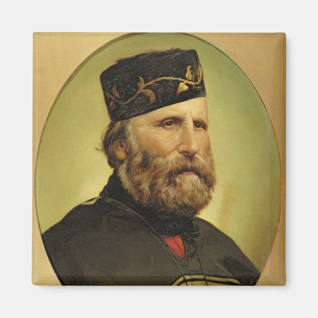 Portrait von Giuseppe Garibaldi Magnet (Vorne)