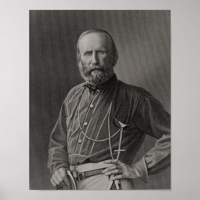 Portrait von Giuseppe Garibaldi Poster (Vorne)