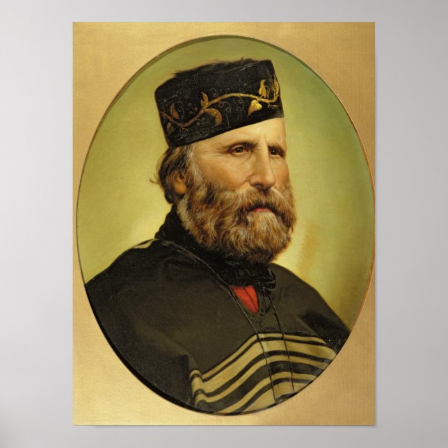 Portrait von Giuseppe Garibaldi Poster (Vorne)