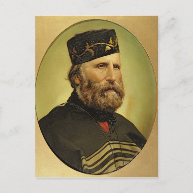 Portrait von Giuseppe Garibaldi Postkarte (Vorderseite)