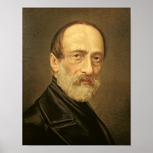 Portrait von Giuseppe Mazzini Poster (Vorne)