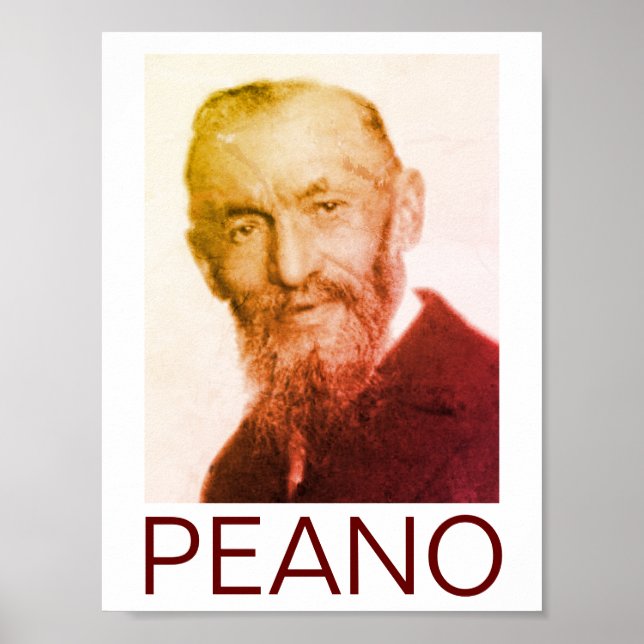 Portrait von Giuseppe Peano Poster (Vorne)