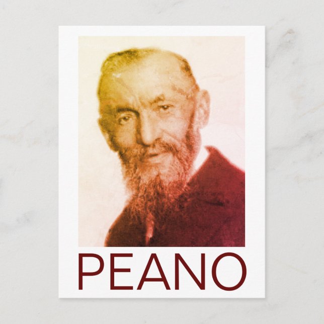Portrait von Giuseppe Peano Postkarte (Vorderseite)