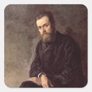 Portrait von Gleb I. Uspensky 1884 Quadratischer Aufkleber