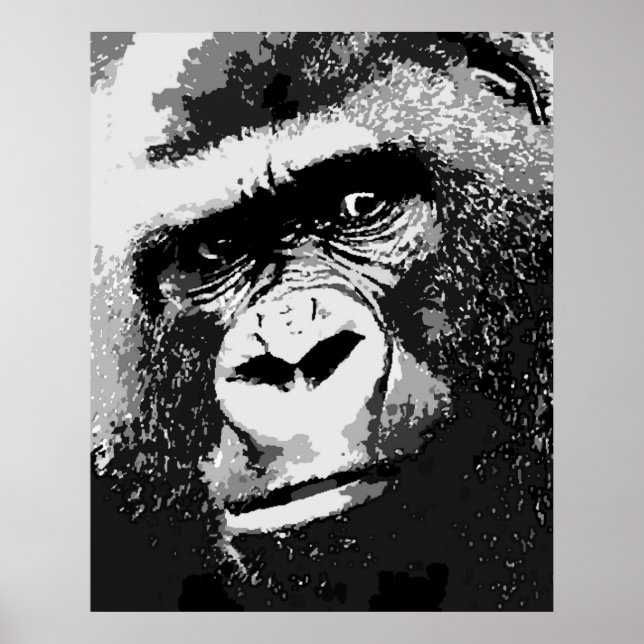 Portrait von Gorilla Poster Print (Vorne)