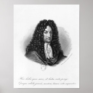 Portrait von Gottfried Wilhelm Baron de Leibniz Poster