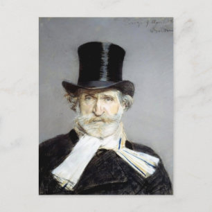 Portrait von Guiseppe Verdi von Giovanni Boldini Postkarte