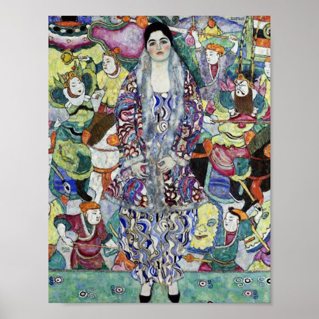 Portrait von Gustav Klimt Poster (Vorne)
