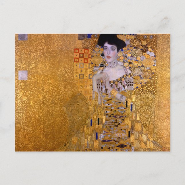 Portrait von Gustav Klimt Postkarte (Vorderseite)