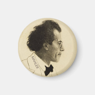 Portrait von Gustav Mahler (1902) Magnet