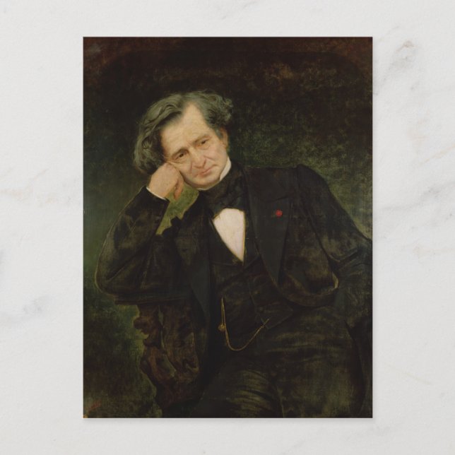 Portrait von Hector Berlioz Postkarte (Vorderseite)