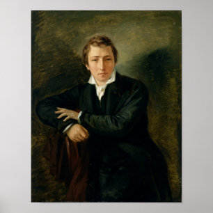 Portrait von Heinrich Heine 1831 Poster