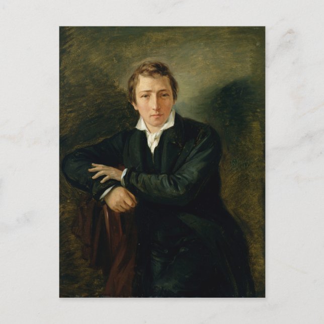 Portrait von Heinrich Heine 1831 Postkarte (Vorderseite)