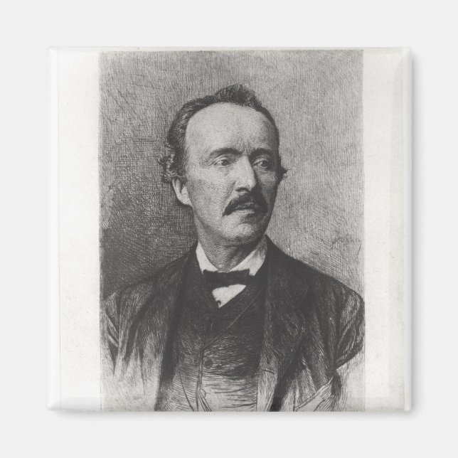 Portrait von Heinrich Schliemann Magnet (Vorne)