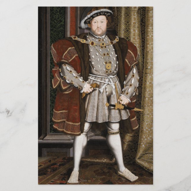 Portrait von Heinrich VIII (Hans Holbein der Jünge Briefpapier (Vorderseite)