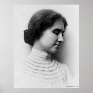 Portrait von Helen Keller Poster