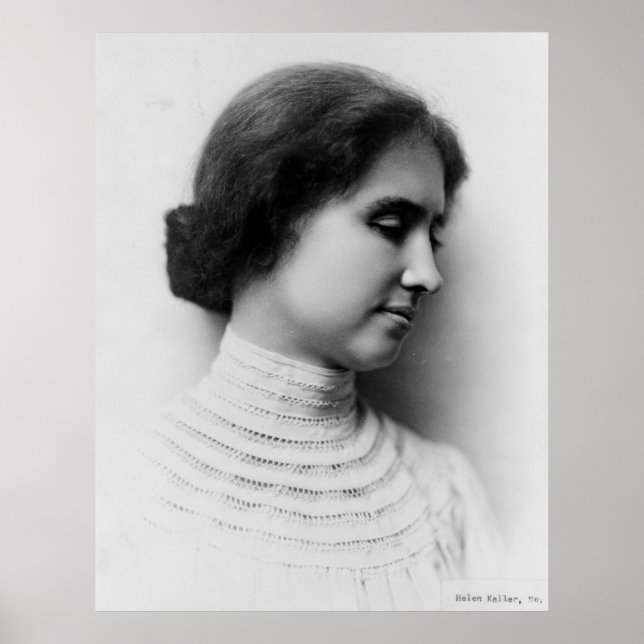 Portrait von Helen Keller Poster (Vorne)