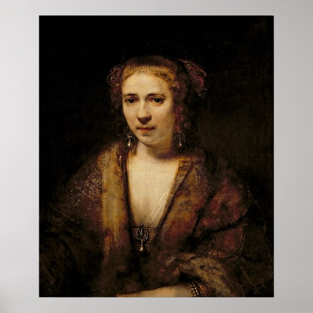 Portrait von Hendrikje Stoffels Poster (Vorne)