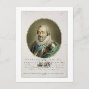 Portrait von Henri IV, König von Frankreich und Na Postkarte
