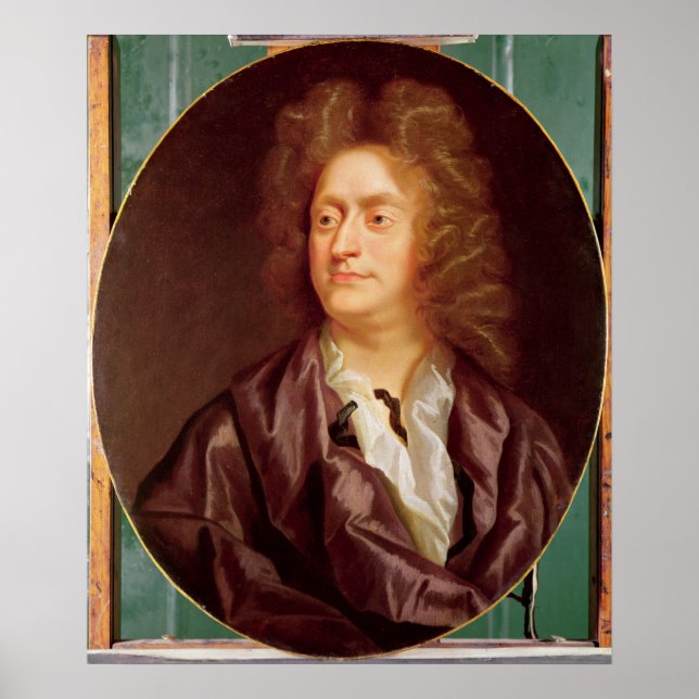 Portrait von Henry Purcell, 1695 Poster (Vorne)