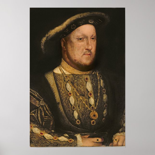 Portrait von Henry VIII c.1536 Poster (Vorne)