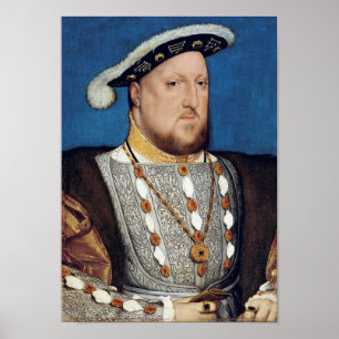 Portrait von Henry VIII von England, Holbein Poster