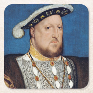 Portrait von Henry VIII von England, Holbein Rechteckiger Pappuntersetzer