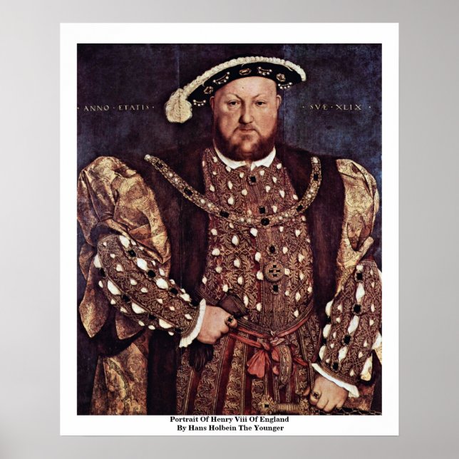 Portrait von Henry VIII von England Poster (Vorne)