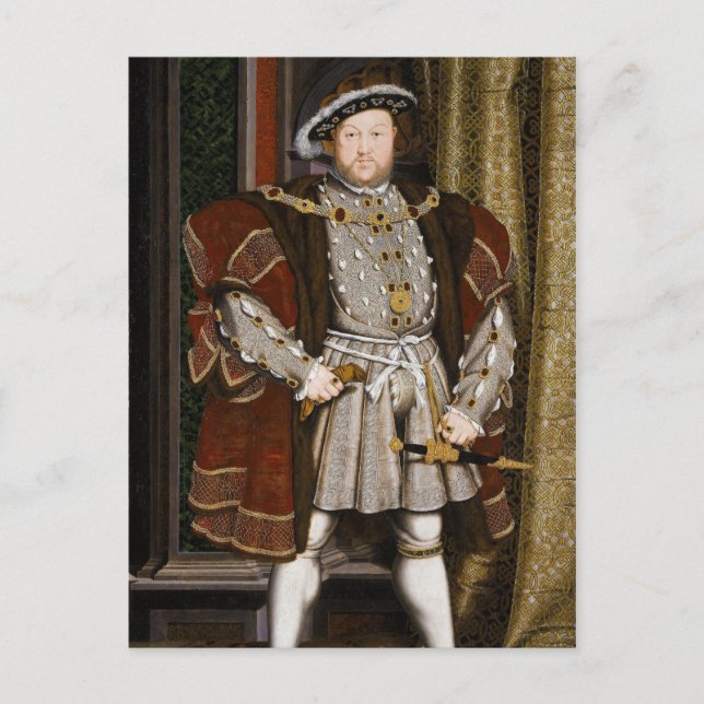 Portrait von Henry VIII von Hans Holbein dem Jünge Postkarte (Vorderseite)
