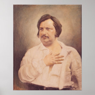 Portrait von Honore de Balzac Poster