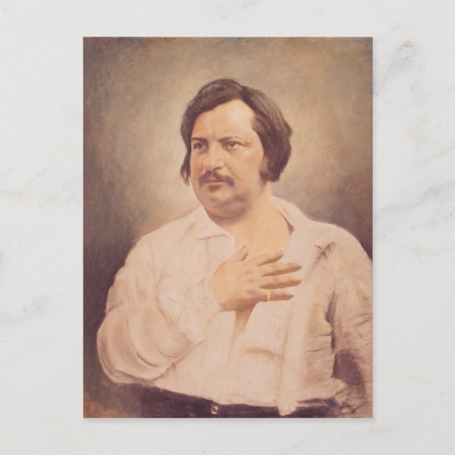 Portrait von Honore de Balzac Postkarte (Vorderseite)