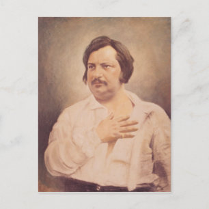 Portrait von Honore de Balzac Postkarte