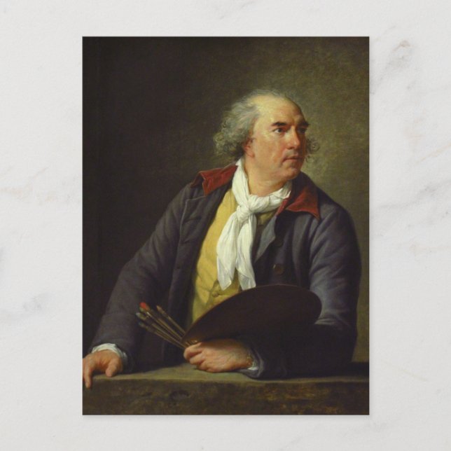 Portrait von Hubert Robert von Elisabeth Le Brun P Postkarte (Vorderseite)