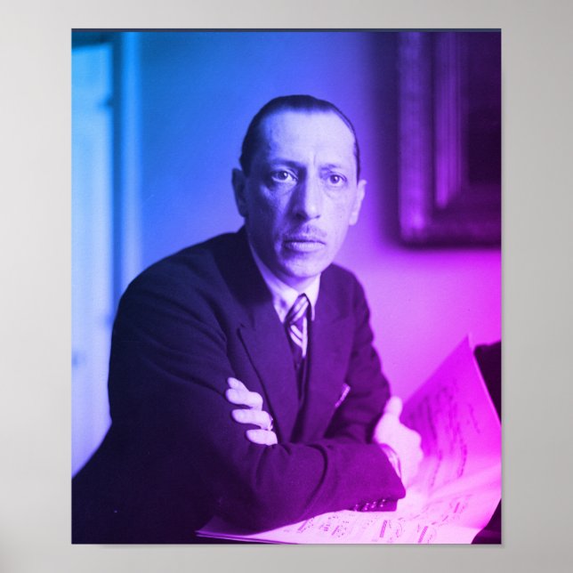 Portrait von Igor Stravinsky Poster (Vorne)