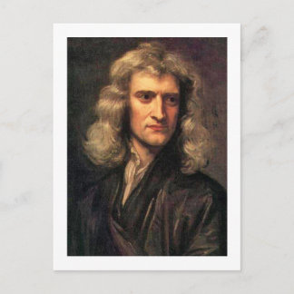 Portrait von Isaac Newton (1642-1727) Postkarte