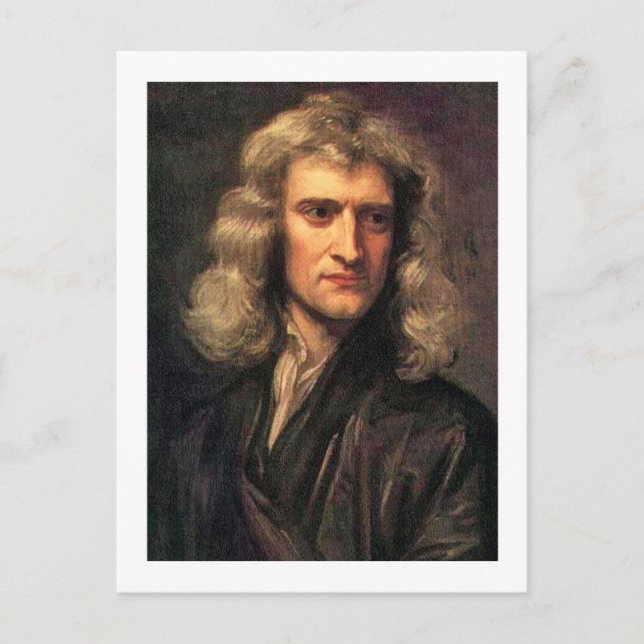 Portrait von Isaac Newton (1642-1727) Postkarte (Vorderseite)