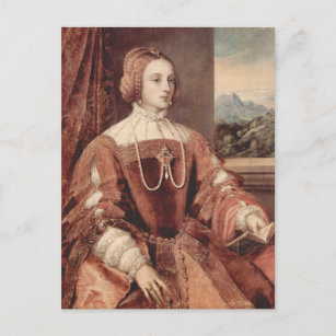 Portrait von Isabella (Portugal) Postkarte