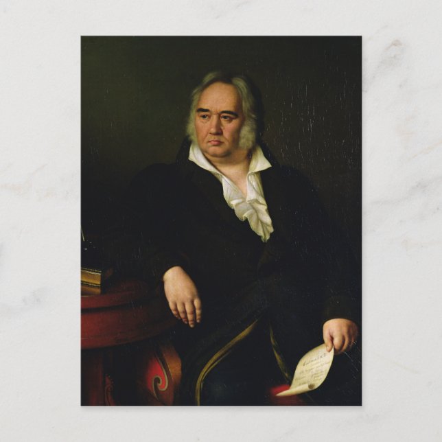 Portrait von Ivan A. Krylov, 1832 Postkarte (Vorderseite)