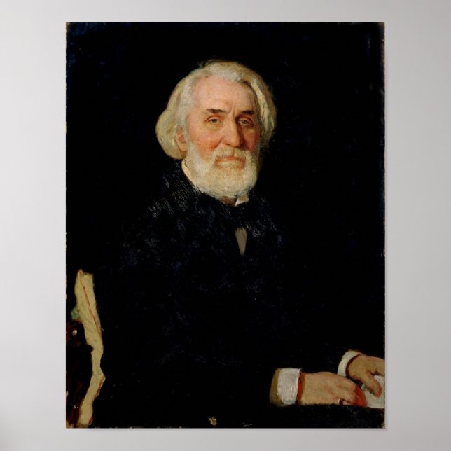 Portrait von Ivan S. Turgenev , 1879 Poster (Vorne)